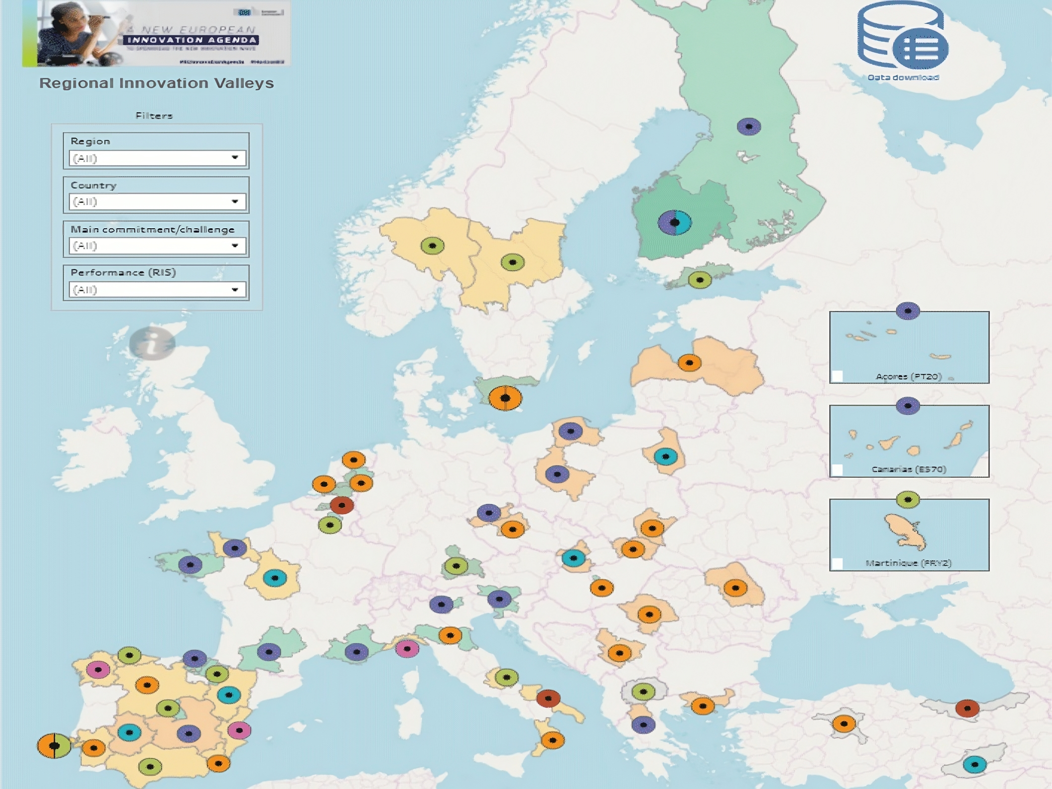 Selected Regional Innovation Valleys